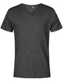 Heren T-shirt Promodoro V-Neck Heather Black